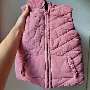 Aspen Kids Pink Micro-Corduroy Quilted Vest, size 3T